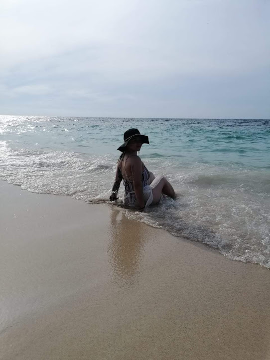 Me enjoying the beach